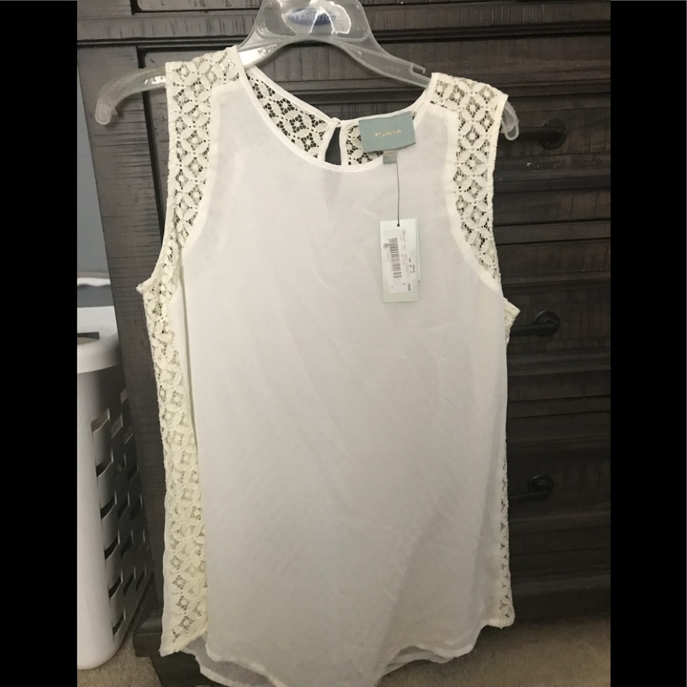 Skies are blue white blouse